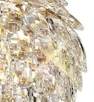 Coniston Pendant, 3 Light E14, French Gold/Crystal