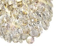 Coniston Pendant, 3 Light E14, French Gold/Crystal