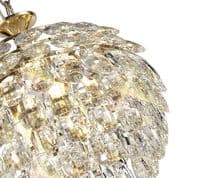 Coniston Pendant, 3 Light E14, French Gold/Crystal