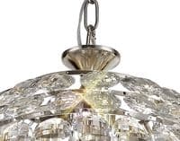 Coniston Pendant, 3 Light E14, Polished Chrome/Crystal
