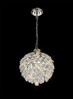 Coniston Pendant, 3 Light E14, Polished Chrome/Crystal