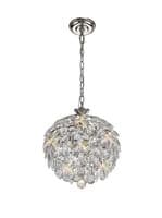 Coniston Pendant, 3 Light E14, Polished Chrome/Crystal