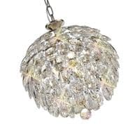 Coniston Pendant, 3 Light E14, Polished Chrome/Crystal