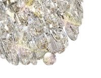 Coniston Pendant, 3 Light E14, Polished Chrome/Crystal