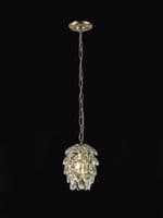 Coniston Pendant 5 Layer, 1 Light E27, French Gold/Crystal