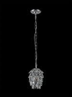 Coniston Pendant 5 Layer, 1 Light E27, Polished Chrome/Crystal