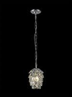Coniston Pendant 5 Layer, 1 Light E27, Polished Chrome/Crystal