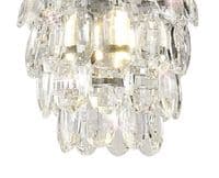 Coniston Pendant 5 Layer, 1 Light E27, Polished Chrome/Crystal