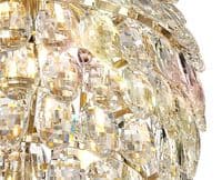 Coniston Pendant, 6 Light E14, French Gold/Crystal