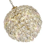 Coniston Pendant, 6 Light E14, French Gold/Crystal