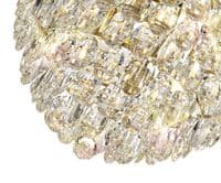 Coniston Pendant, 6 Light E14, French Gold/Crystal