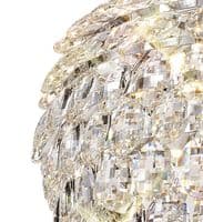 Coniston Pendant, 6 Light E14, Polished Chrome/Crystal