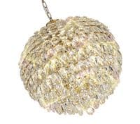 Coniston Pendant, 9 Light E14, French Gold/Crystal20kg