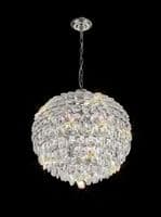 Coniston Pendant, 9 Light E14, Polished Chrome/Crystal20kg