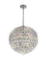 Coniston Pendant, 9 Light E14, Polished Chrome/Crystal20kg
