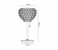 Coniston Table Lamp, 2 Light E14, French Gold/Crystal