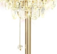 Coniston Table Lamp, 2 Light E14, French Gold/Crystal
