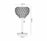 Coniston Table Lamp, 2 Light E14, Polished Chrome/Crystal