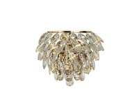 Coniston Wall Lamp, 1 Light E14, French Gold/Crystal