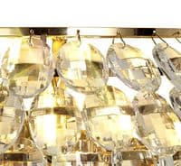 Coniston Wall Lamp, 1 Light E14, French Gold/Crystal