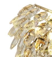 Coniston Wall Lamp, 1 Light E14, French Gold/Crystal