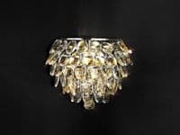 Coniston Wall Lamp, 1 Light E14, Polished Chrome/Crystal