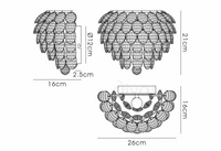 Coniston Wall Lamp, 1 Light E14, Polished Chrome/Crystal