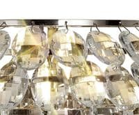 Coniston Wall Lamp, 1 Light E14, Polished Chrome/Crystal