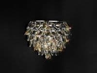 Coniston Wall Lamp, 1 Light E14, Polished Chrome/Crystal