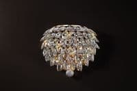 Coniston Wall Lamp, 2 Light E14, French Gold/Crystal