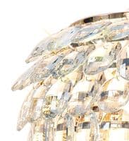 Coniston Wall Lamp, 2 Light E14, French Gold/Crystal