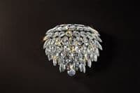 Coniston Wall Lamp, 2 Light E14, Polished Chrome/Crystal