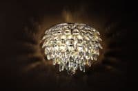 Coniston Wall Lamp, 2 Light E14, Polished Chrome/Crystal