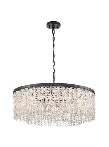 Coral 12lt Pendant In Matt Black GSBFL2502-12