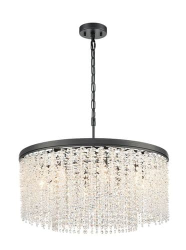 Coral 8lt Pendant In Matt Black GSBFL2502-8