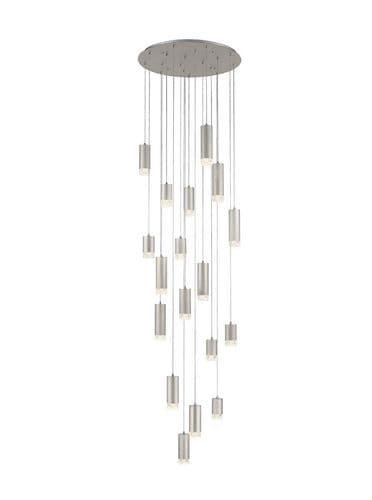Cordelia 18 Light Multi Drop Satin Brushed Silver 4m Drop GSBFL2414-18