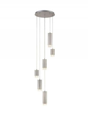 Cordelia 6 Light Multi Drop Satin Brushed Silver 3m Drop GSBFL2414-6