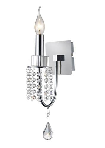 Cordell Wall Lamp Switched 1 Light E14 Polished Chrome/Crystal