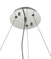 Corey 9 Light Round Pendant Chandelier, 60cm G9, Polished Chrome/Crystal