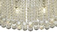 Corey 9 Light Round Pendant Chandelier, 60cm G9, Polished Chrome/Crystal