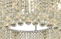 Corey 9 Light Round Pendant Chandelier, 60cm G9, Polished Chrome/Crystal