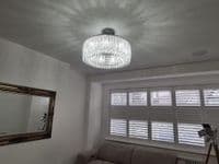 Corey 9 Light Round Pendant Chandelier, 60cm G9, Polished Chrome/Crystal