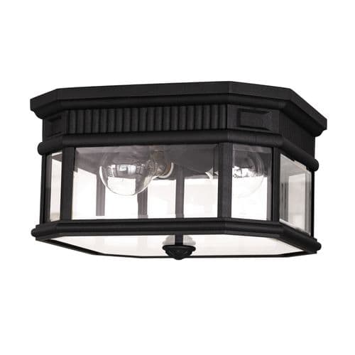 Cotswold Lane 2 Light Flush Ceiling Mount FE-COTSLN-F-BK