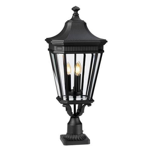 Cotswold Lane 3 Light Large Pedestal FE-COTSLN3-L-BK