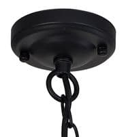Croydon Pendant, 1 x E27, Wood Effect & Black/Clear Glass, IP54, 2yrs Warranty
