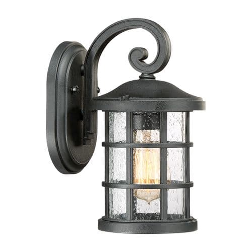 Crusade 1 Light Small Wall Lantern QZ-CRUSADE-S-BLK