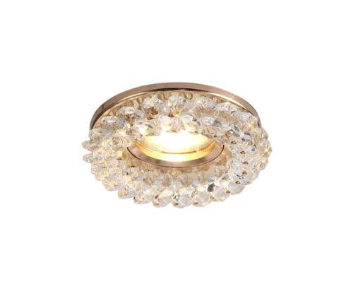 Crystal Cluster Downlight Round Rim Only French Gold/Clear, EJZ30800 Required,