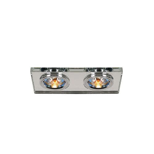 Crystal Dual Head Downlight Rectangle Rim Only Clear, 2 x EJZ30800 Required