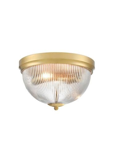 Cupola Aged Brass 300mm Flush Ceiling Fitting GSBCF5837