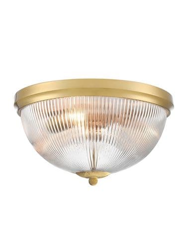 Cupola Aged Brass 380mm Flush Ceiling Fitting GSBCF5838